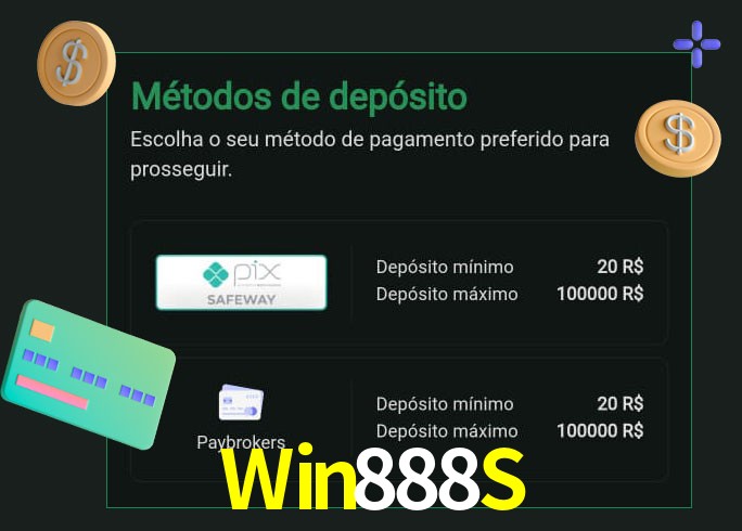 O cassino Win888S oferece uma grande variedade de métodos de pagamento
